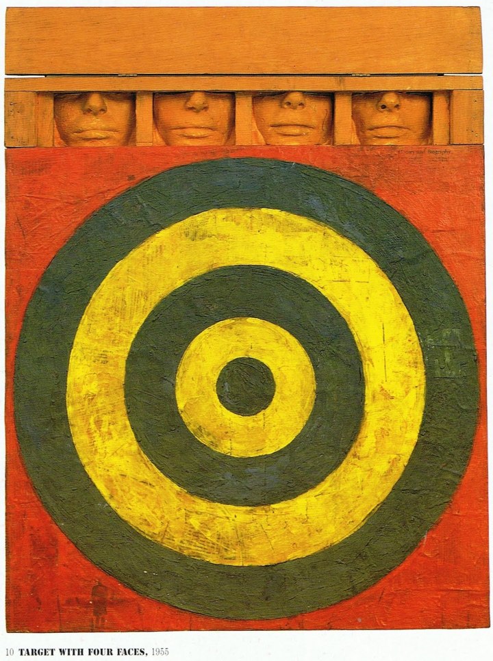 Target with four faces.